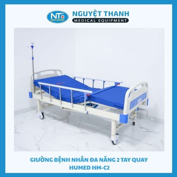 Giường Bệnh Nhân Đa Năng 2 Tay Quay Humed HM-C2