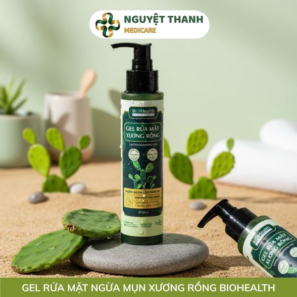 Gel Rửa Mặt Xương Rồng BioHealth 60ml & 100ml Chính Hãng