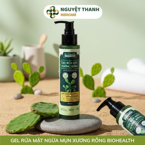 Gel Rửa Mặt Xương Rồng BioHealth 60ml & 100ml Chính Hãng