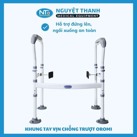 Khung tay vịn bồn cầu chống trượt Oromi