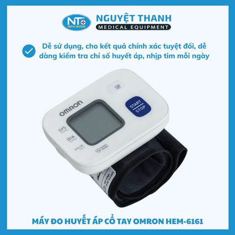 Máy Đo Huyết Áp Cổ Tay Omron HEM-6161