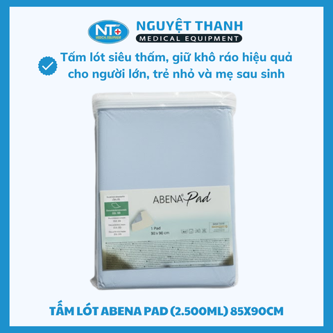 Tấm Lót Chống Thấm Abena Pad Tái Sử Dụng 85x90cm Thấm Hút 2.5 Lít