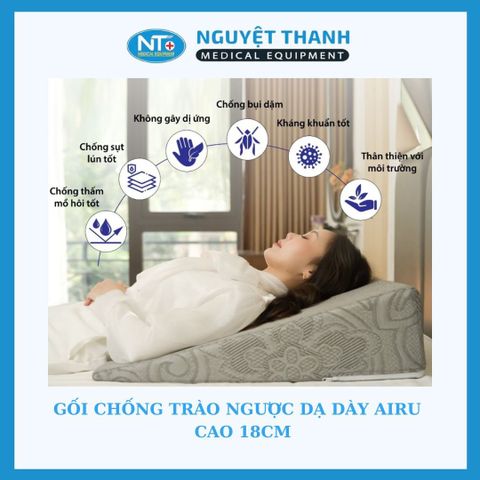 Gối Chống Trào Ngược Dạ Dày Airu Cao 18cm