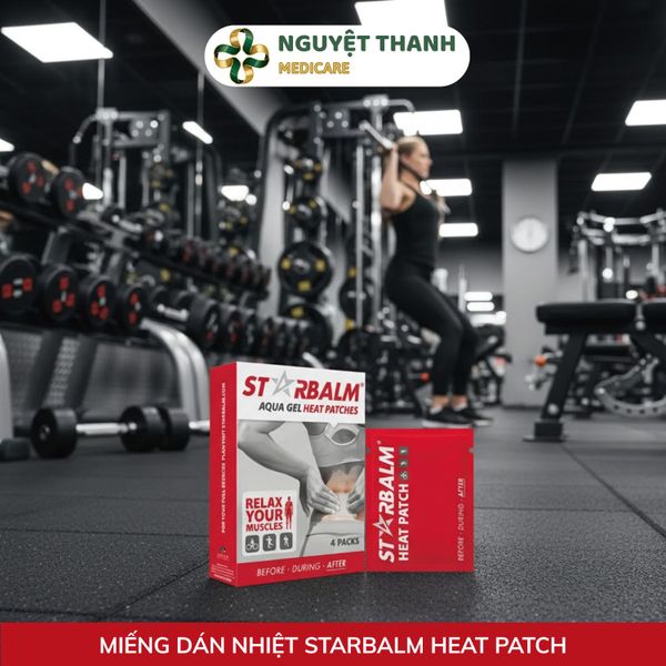 Miếng Dán Nhiệt Starbalm Giảm Đau, Giãn Cơ, Phát Nhiệt 8 Giờ Hộp 4 Miếng
