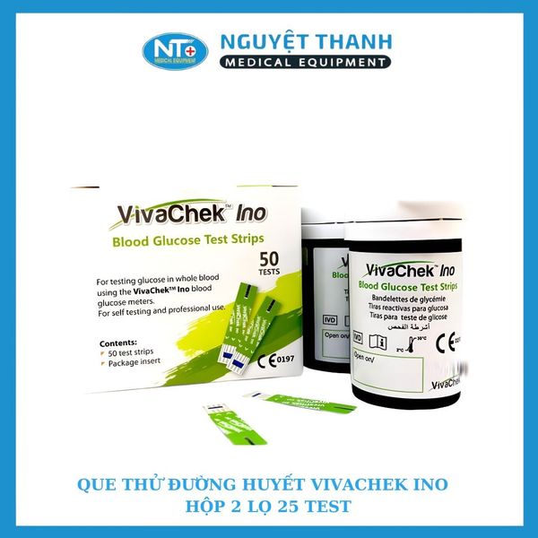 Que thử đường huyết Vivachek Ino - dạng lọ 25 test