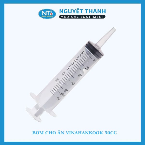 Bơm cho ăn Vinahankook 50cc, tiệt trùng bằng khí E.O, 1 hộp (25 ống)