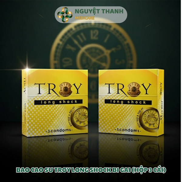 Bao Cao Su Troy Long Shock Bi Gai Kéo Dài Thời Gian Hộp 3 Cái
