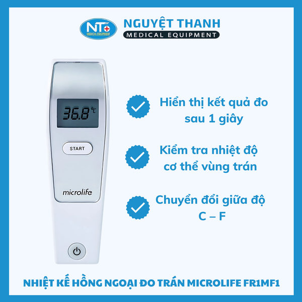 Nhiệt Kế Hồng Ngoại Đo Trán Microlife FR1MF1