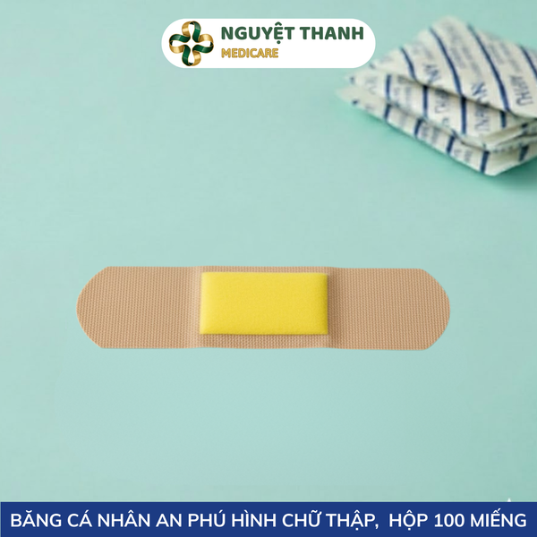 Băng Cá Nhân Chữ Thập An Phú - Hộp 100 Miếng Sơ Cứu Giá Tốt