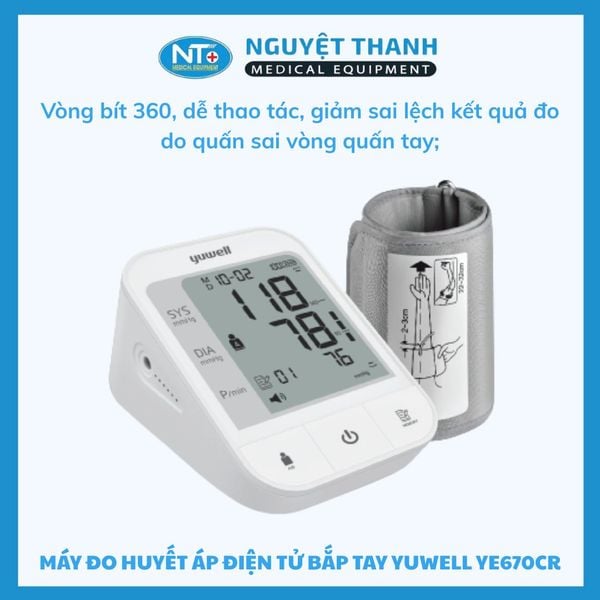 Máy Đo Huyết Áp Giọng Nói Pin Sạc YE670CR