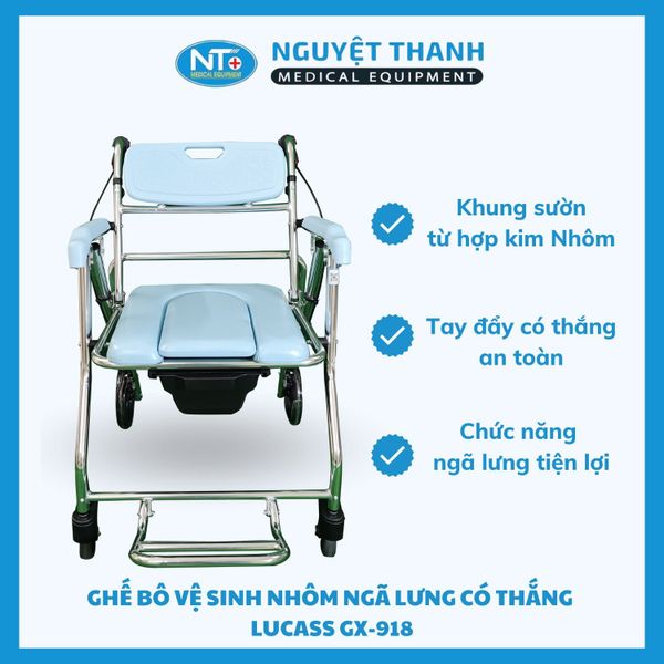 Ghế Bô Nhôm Ngã Lưng Có Thắng Lucass GX-918