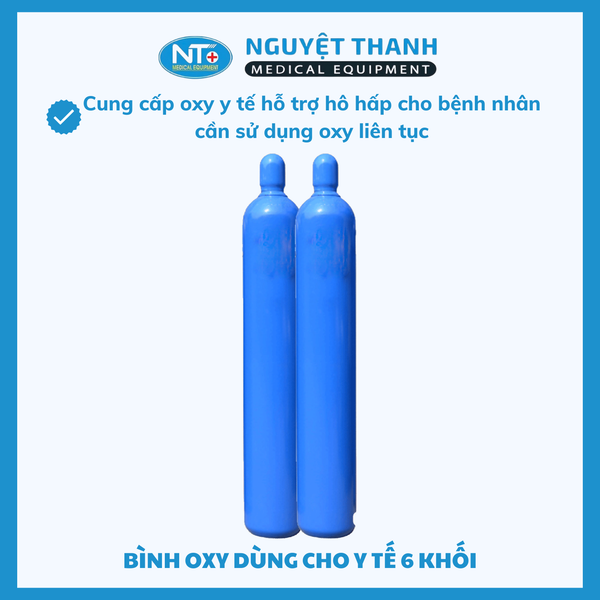 Bình Oxy Y Tế 6 Khối Và 1.5 Khối