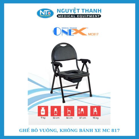 Ghế bô vuông, không bánh xe, mặt nệm MC 817