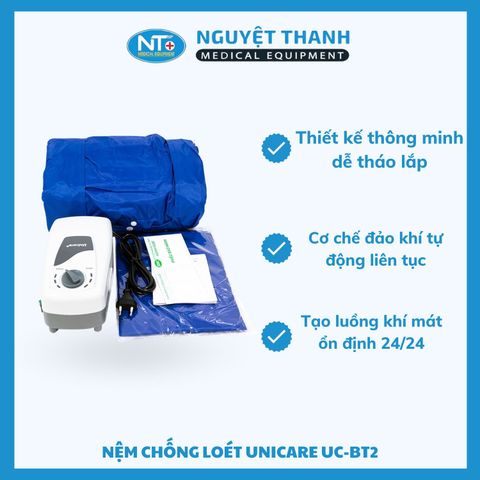 Nệm Chống Loét Unicare UC-BT2 Có Khoét Lỗ Vệ Sinh