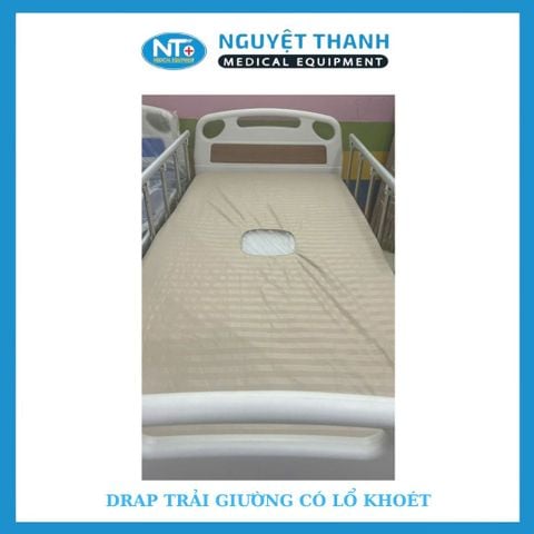 Drap Trải Giường Y Tế Có Khoét Lỗ Hỗ Trợ Vệ Sinh Cho Người Bệnh