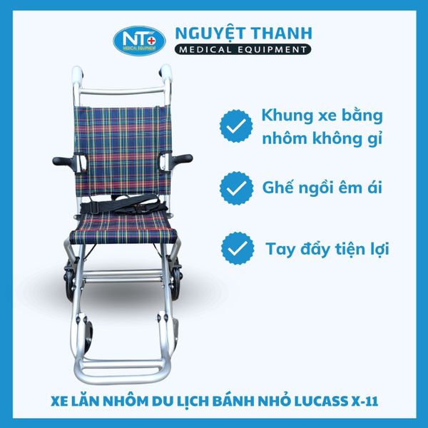 Xe Lăn Nhôm Du Lịch Bánh Nhỏ Lucass X-11