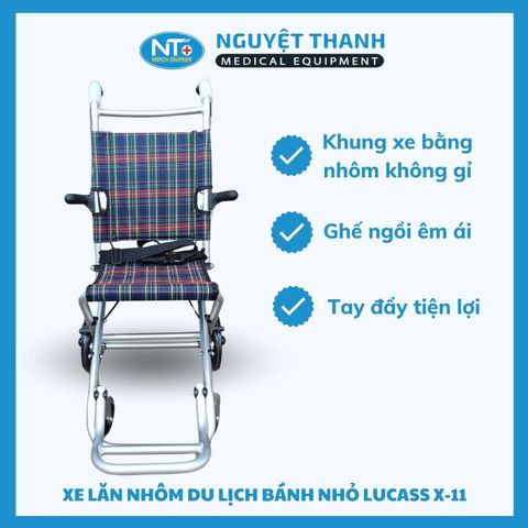 Xe Lăn Nhôm Du Lịch Bánh Nhỏ Lucass X-11