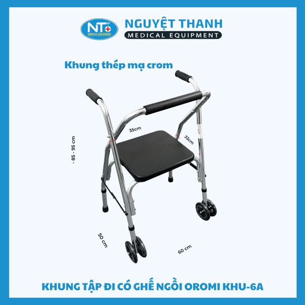 Khung tập đi có ghế ngồi OROMI KHU-6A