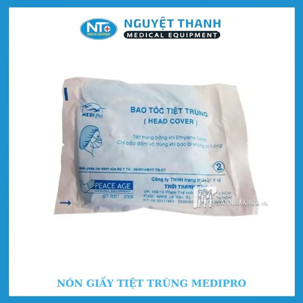 1 TÚI (100 CÁI) Nón giấy tiệt trùng Medipro