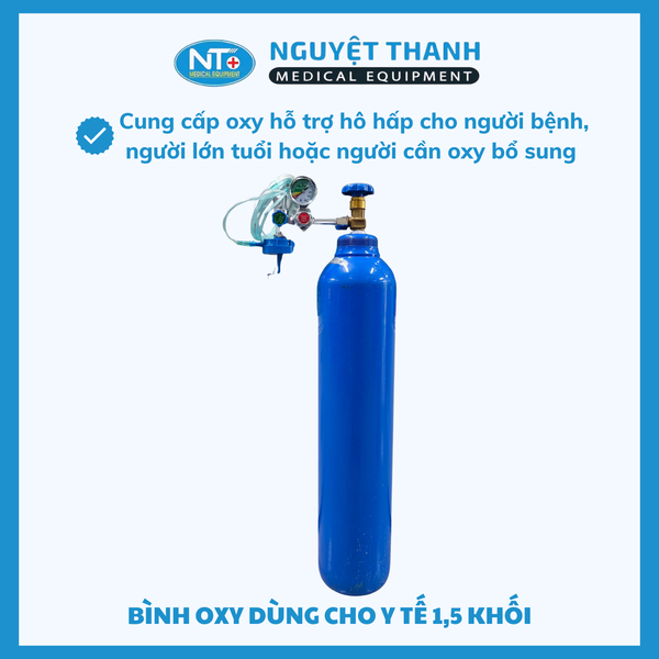 Bình Oxy Y Tế 6 Khối Và 1.5 Khối
