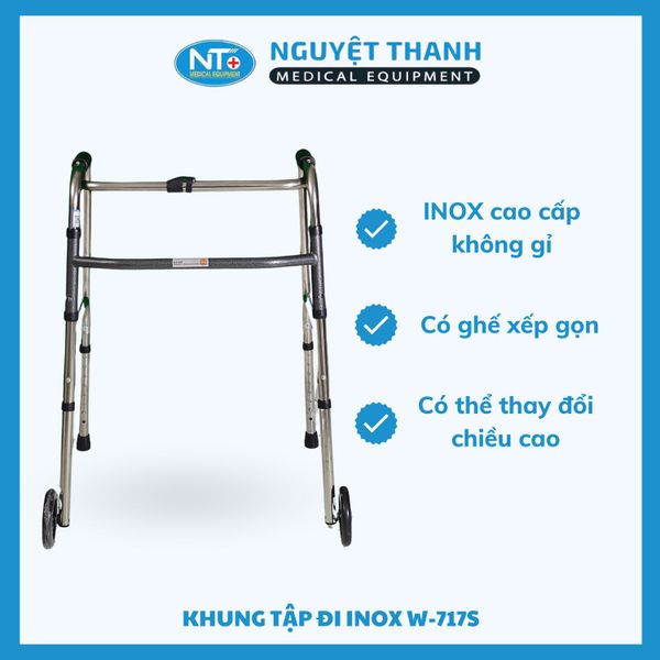 Khung tập đi Inox Lucass W-717S
