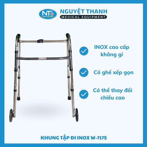 Khung tập đi Inox Lucass W-717S