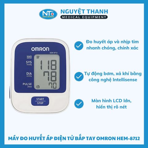 Máy Đo Huyết Áp Điện Tử OMRON HEM-8712