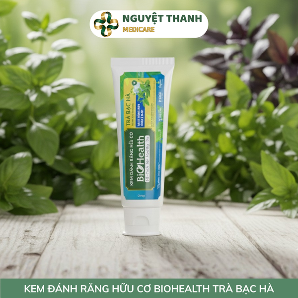 Kem Đánh Răng Hữu Cơ BioHealth Trà Bạc Hà Giảm Ê Buốt