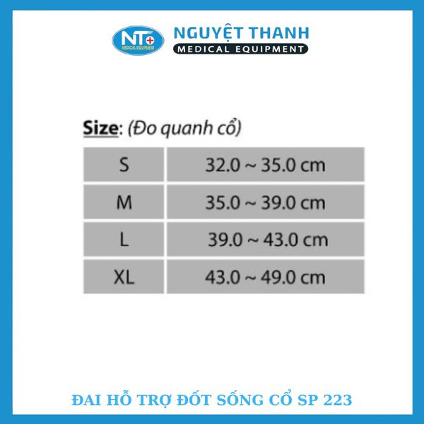 Đai hỗ trợ đốt sống cổ SP 223