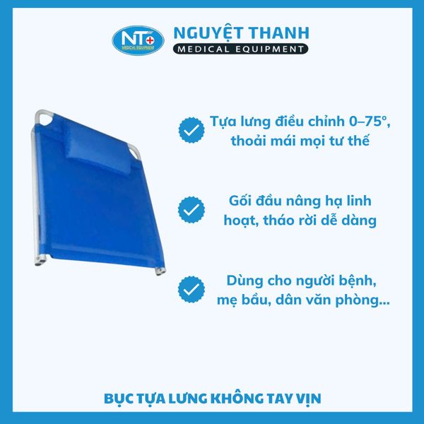 Bục Tựa Lưng Không Tay Vịn