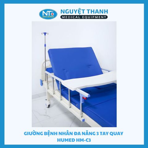 Giường Bệnh Nhân Đa Năng 3 Tay Quay Humed HM-C3