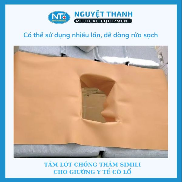 Tấm Lót Chống Thấm Giường Y Tế Có Bô Vệ Sinh