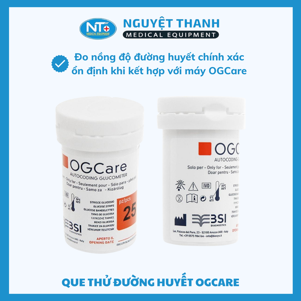 Que Thử Đường Huyết OgCare Chính Hãng Từ Ý