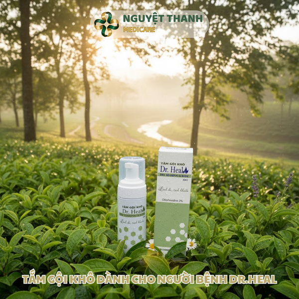 Tắm Gội Khô Sát Khuẩn ORHE Dr. Heal 2in1 Chlorhexidine 2% Không Dùng Nước