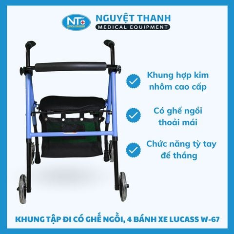 Khung Tập Đi Có Ghế Ngồi Lucass W-67
