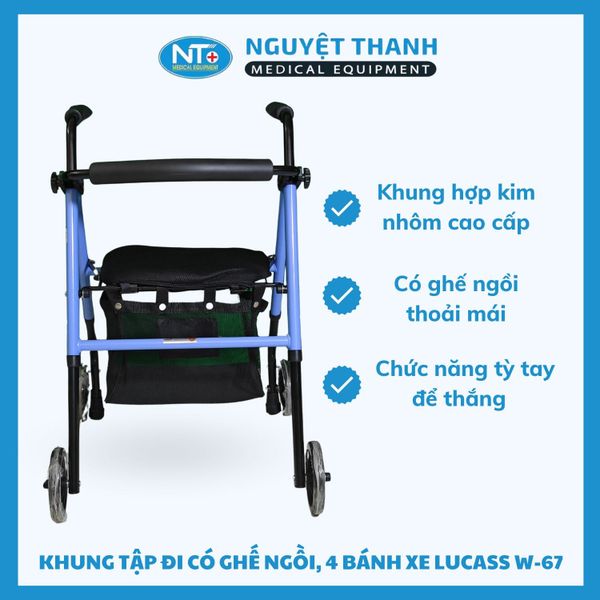 Khung Tập Đi Có Ghế Ngồi Lucass W-67