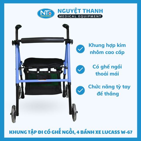 Khung Tập Đi Có Ghế Ngồi Lucass W-67