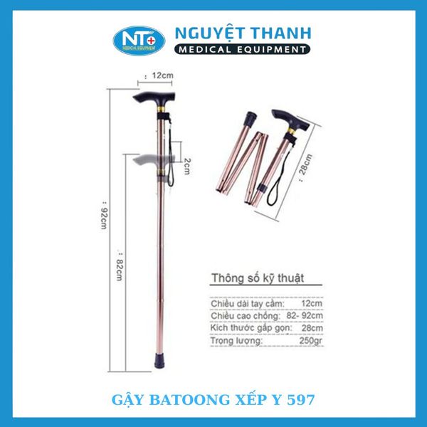 Gậy batoong xếp Y 597 (Y-27)