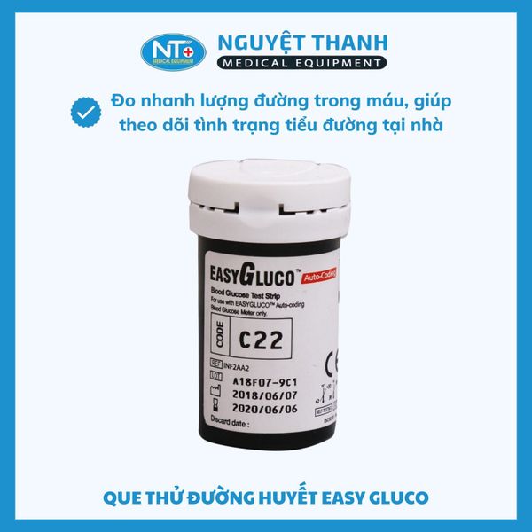 Que Thử Đường Huyết EASYGLUCO Auto-coding 9s, Chính Xác