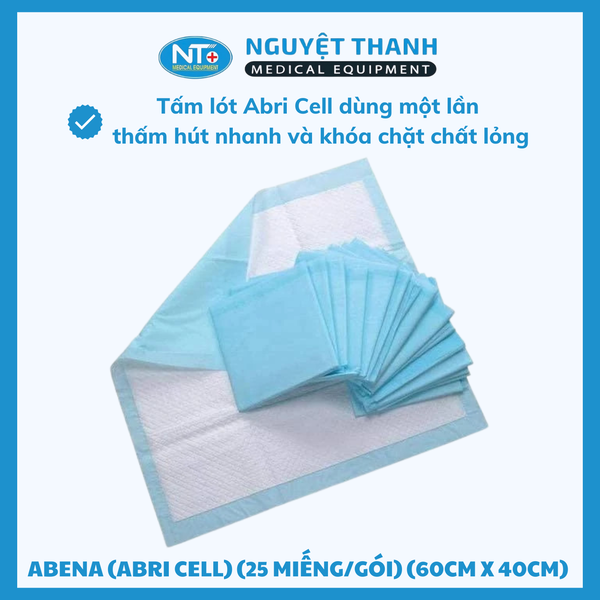 Tấm Lót Chống Thấm Abena Abri Cell Dùng Một Lần 40x60cm Gói 25 Miếng Thoáng Khí