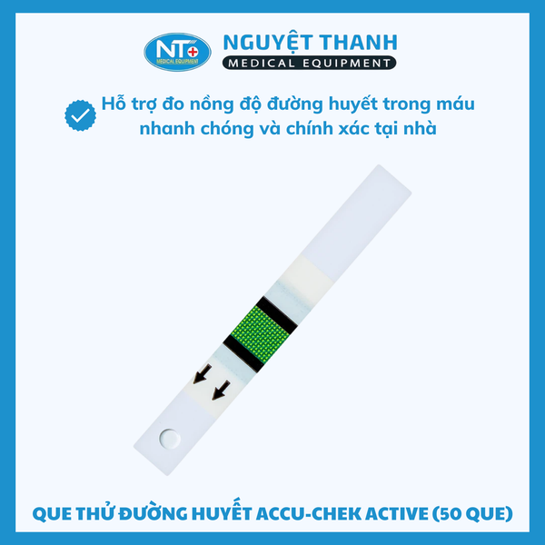 Que Thử Đường Huyết Accu-Chek Active Chính Hãng, Chuẩn ISO 15197:2013