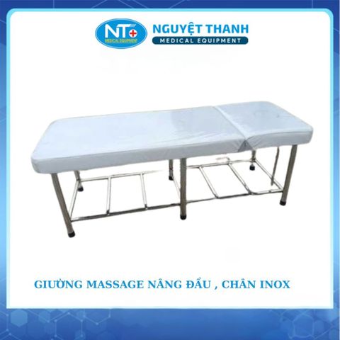 Giường Massage Inox Nâng Đầu