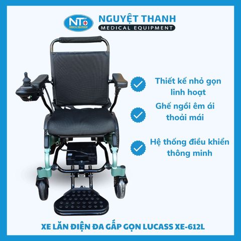 Xe Lăn Điện Hợp Kim Nhôm Lucass Xe-612L