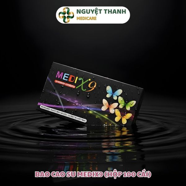 Bao Cao Su Medix9 Hộp 100 Cái Siêu Mỏng Chất Bôi Trơn Tự Nhiên