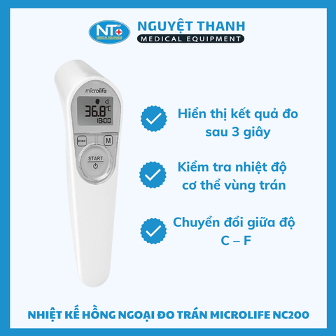 Nhiệt Kế Hồng Ngoại Đo Trán Microlife NC 200