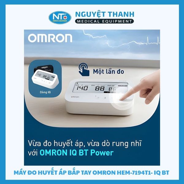 Máy đo huyết áp bắp tay Omron HEM-7194T1- IQ BT