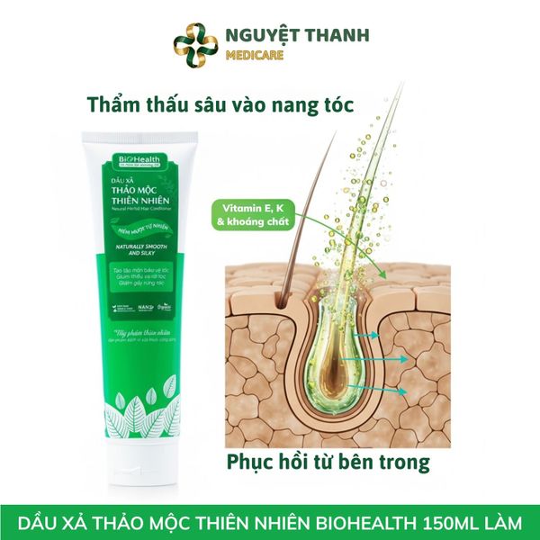 Dầu Xả Thảo Mộc BioHealth Phục Hồi Tóc Hư Tổn Giảm Xơ Rối