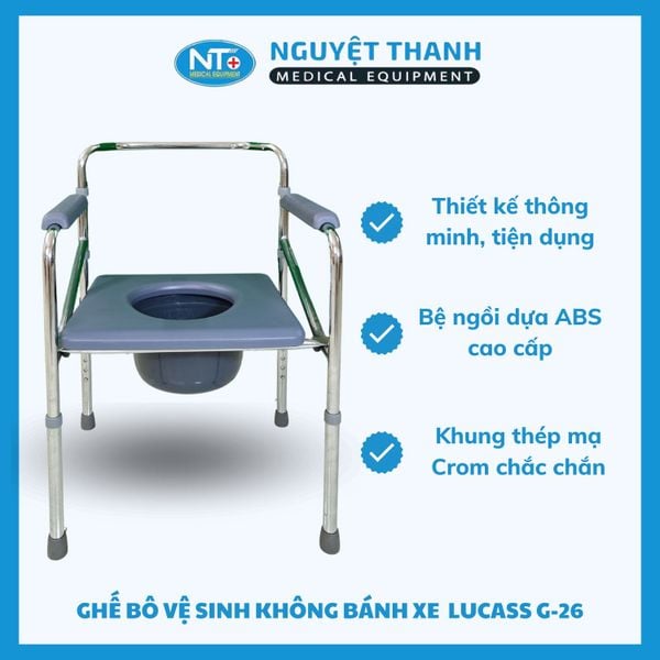 Ghế Bô Vệ Sinh Không Bánh Xe Lucass G-26