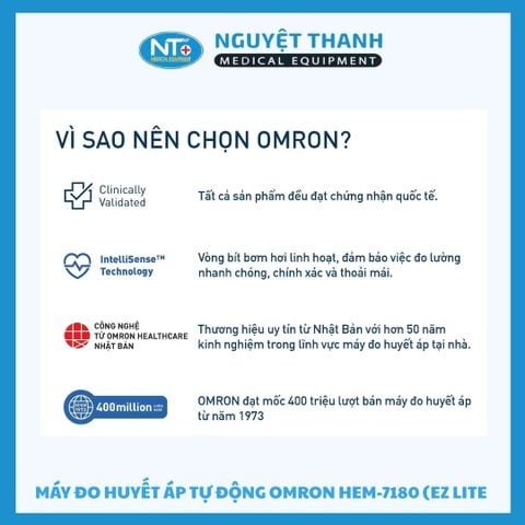 Máy đo huyết áp tự động Omron HEM-7180 (EZ Lite)