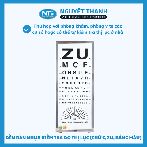 Đèn Thử Thị Lực Chữ ZU TNE